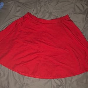 Red skater skirt